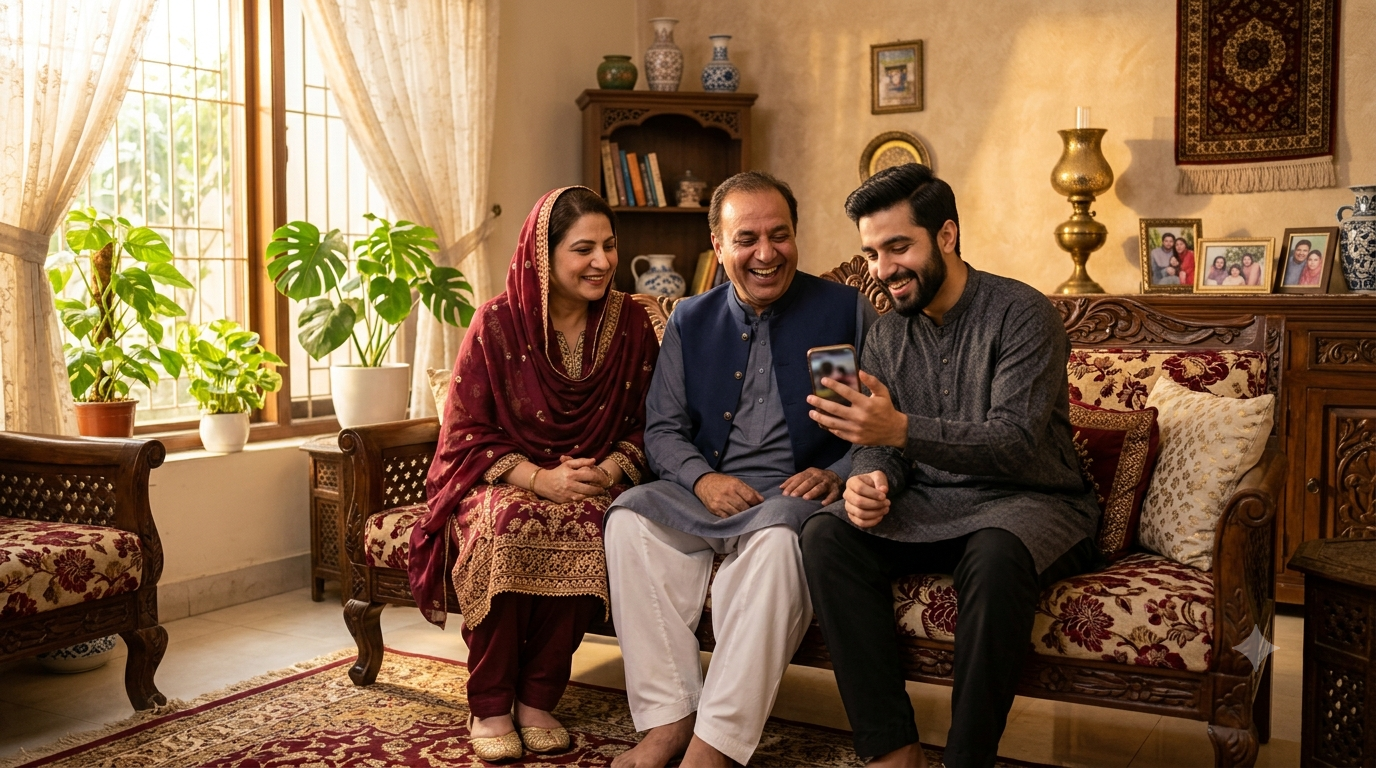 Happy family with Prime Rishty Waly